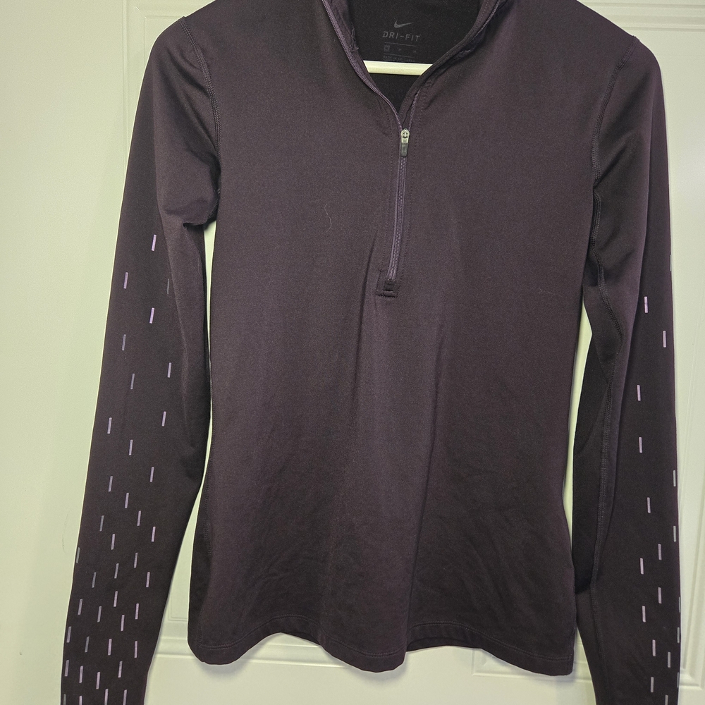 Nike Women's Purple Half-Zip Sweatshirt